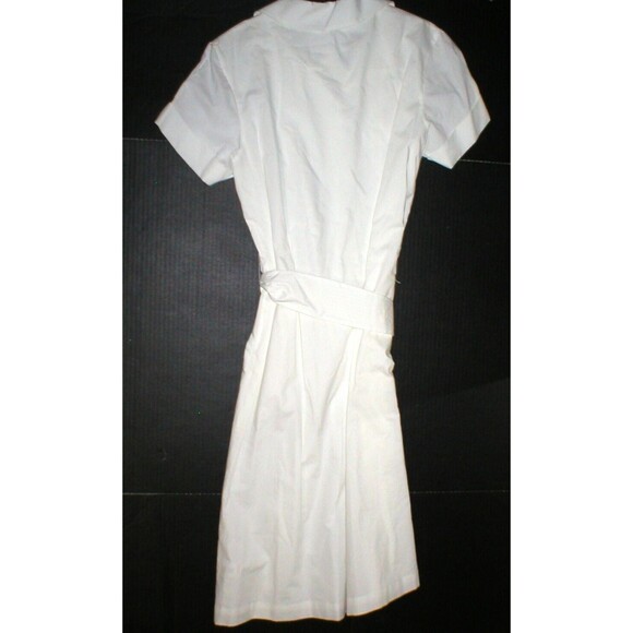New Womens Adam Lippes NWT White Dress 8 Cotton Button Down Belted Designer Cris - Picture 6 of 8